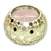 Sagebrook Home 80251-04 5" 19 Oz Spiced Pear Mosaic Candle, Champagne