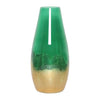 Sagebrook Home 18267-02 Glass, 15" Gold Dipped Vase, Green