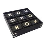 Sagebrook Home 18485-01 Wood, 10X10 Revolving Tic Tac Toe, Black