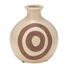 Sagebrook Home 16986-01 Ceramic, 7" Abstract Vase, Irish Cream