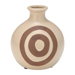 Sagebrook Home 16986-01 Ceramic, 7" Abstract Vase, Irish Cream