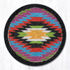 Earth Rugs MSPR-01 Native Printed Round Trivet 10``x10``