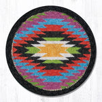 Earth Rugs MSPR-01 Native Printed Round Trivet 10``x10``