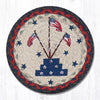 Earth Rugs MSPR-15 Flag Stand Printed Round Trivet 10``x10``