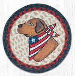 Earth Rugs MSPR-15 Yellow Lab Printed Round Trivet 10``x10``