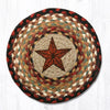 Earth Rugs MSPR-19 Barn Star Printed Round Trivet 10``x10``