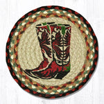 Earth Rugs MSPR-19 Boots Printed Round Trivet 10``x10``
