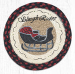 Earth Rugs MSPR-19 Sleigh Rides Printed Round Trivet 10``x10``