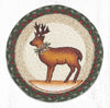 Earth Rugs MSPR-25 Reindeer Printed Round Trivet 10``x10``