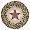 Earth Rugs MSPR-51 Gold Star Printed Round Trivet 10``x10``