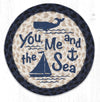 Earth Rugs MSPR-79 You, Me and the Sea Printed Round Trivet 10``x10``