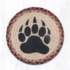 Earth Rugs MSPR-81 Bear Paw Printed Round Trivet 10``x10``