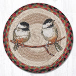 Earth Rugs MSPR-81 Chickadee Printed Round Trivet 10``x10``