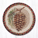 Earth Rugs MSPR-81 Pinecone Printed Round Trivet 10``x10``