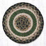 Earth Rugs MSPR-116 Irish Knot Printed Round Trivet 10``x10``