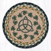 Earth Rugs MSPR-116 Irish Shamrock Printed Round Trivet 10``x10``