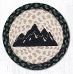 Earth Rugs MSPR-116 Mountain Silhouette Printed Round Trivet 10``x10``