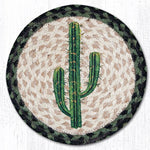 Earth Rugs MSPR-116 Saguaro Printed Round Trivet 10``x10``