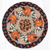 Earth Rugs MSPR-222 Pumpkin Crow Printed Round Trivet 10``x10``