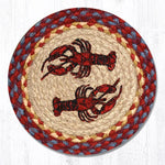 Earth Rugs MSPR-241 Lobster Printed Round Trivet 10``x10``