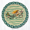 Earth Rugs MSPR-245 Mermaid Printed Round Trivet 10``x10``