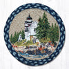 Earth Rugs MSPR-311 Bass Harbor Printed Round Trivet 10``x10``