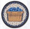 Earth Rugs MSPR-312 Blueberry Box Printed Round Trivet 10``x10``