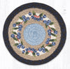 Earth Rugs MSPR-312 Blueberry Vine Printed Round Trivet 10``x10``