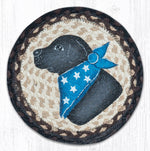 Earth Rugs MSPR-313 Black Lab Printed Round Trivet 10``x10``