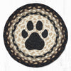 Earth Rugs MSPR-313 Dog Paw Printed Round Trivet 10``x10``