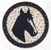 Earth Rugs MSPR-313 Horse Portrait Printed Round Trivet 10``x10``