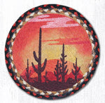 Earth Rugs MSPR-319 Desert Sunset Printed Round Trivet