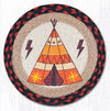 Earth Rugs MSPR-319 Tepee Printed Round Trivet