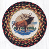 Earth Rugs MSPR-319 Winter Elk Printed Round Trivet