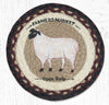 Earth Rugs MSPR-344 Farmhouse Sheep Printed Round Trivet