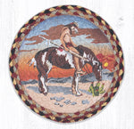 Earth Rugs MSPR-357 End of Trail Printed Round Trivet