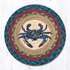 Earth Rugs MSPR-359 Blue Crab Printed Round Trivet