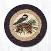 Earth Rugs MSPR-361 Chickadee Printed Round Trivet