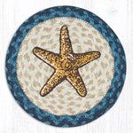 Earth Rugs MSPR-362 Starfish Printed Round Trivet