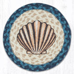 Earth Rugs MSPR-362 Scallop Printed Round Trivet