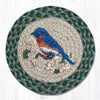 Earth Rugs MSPR-365 Blue Bird Printed Round Trivet