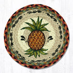 Earth Rugs MSPR-375 Pineapple Printed Round Trivet