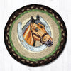 Earth Rugs MSPR-383 Horse Portrait Printed Round Trivet