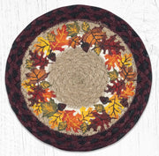 Autumn printed round trivet 10x10 inches on table