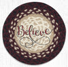 Earth Rugs MSPR-395 Believe Printed Round Trivet