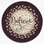 Earth Rugs MSPR-395 Believe Printed Round Trivet