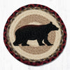 Earth Rugs MSPR-395 Cabin Bear Printed Round Trivet