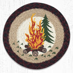 Earth Rugs MSPR-395 Campfire Printed Round Trivet