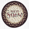 Earth Rugs MSPR-395 Let It Snow Printed Round Trivet