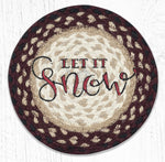 Earth Rugs MSPR-395 Let It Snow Printed Round Trivet